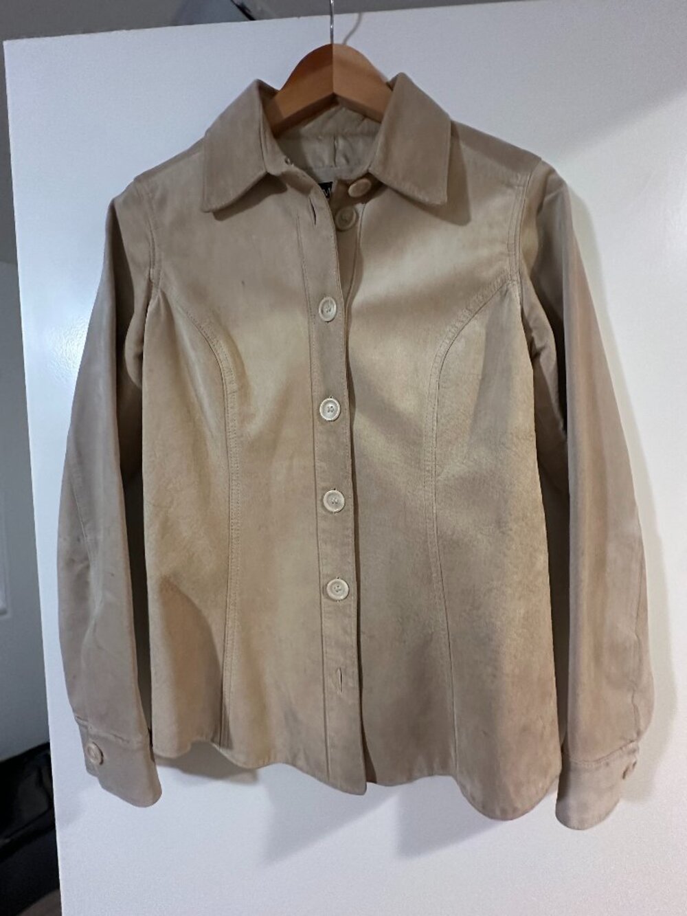 Vintage Beige Suede Jacket